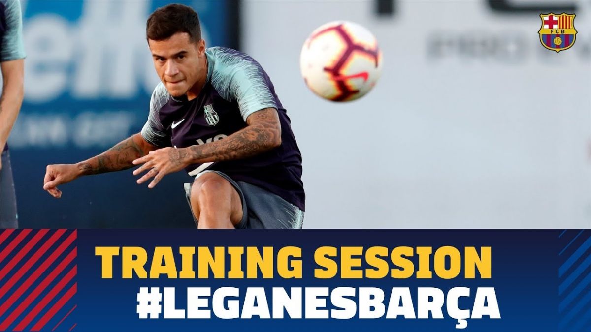 تمرین بارسلونا برای دیدار با لگانس
