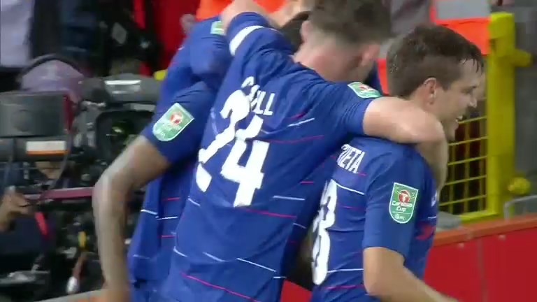 گل اول چلسی به لیورپول (امرسون)