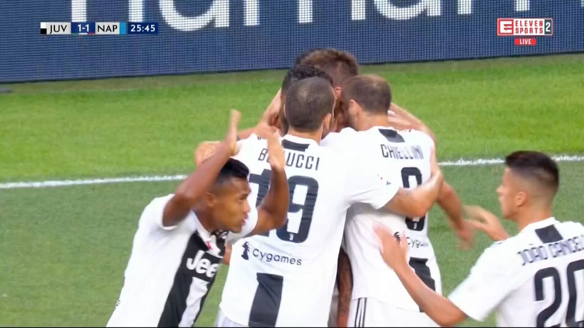 پاس گل زیبای رونالدو / گل اول یوونتوس به ناپولی (مانژوکیچ)