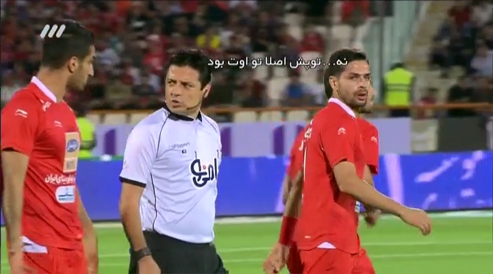 لب خوانی بازیکنان و فغانی در دربی 88 (نود 9 مهر)