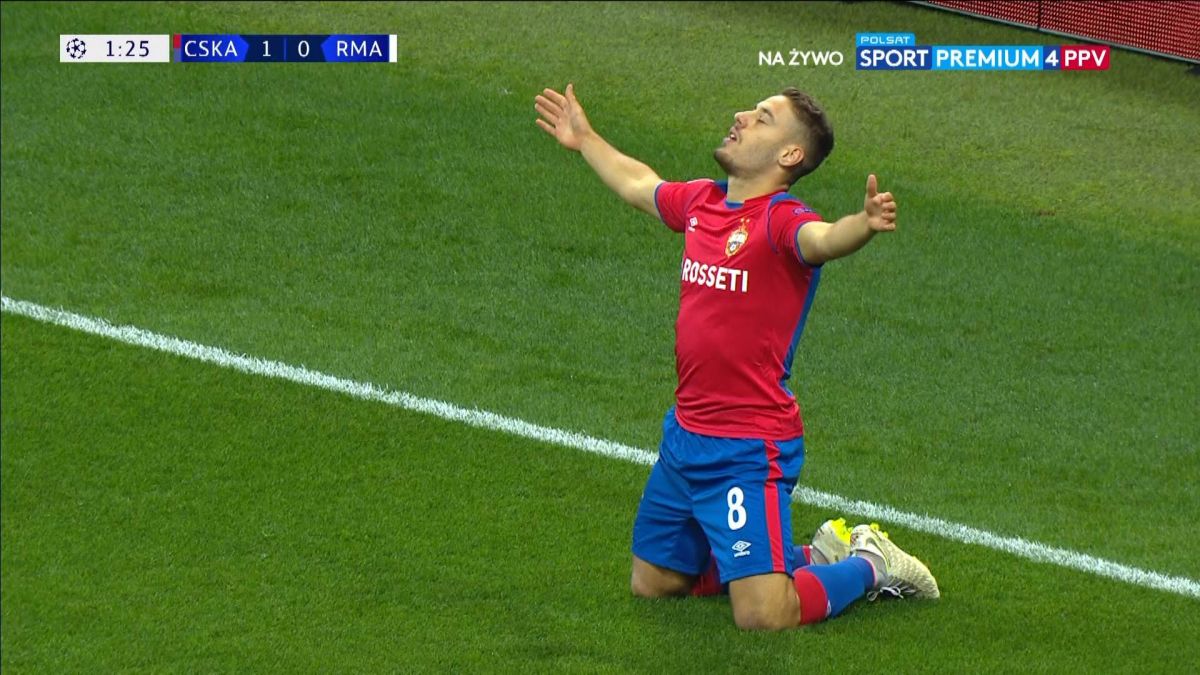 گل اول زسکا به رئال مادرید (ولاشیچ)