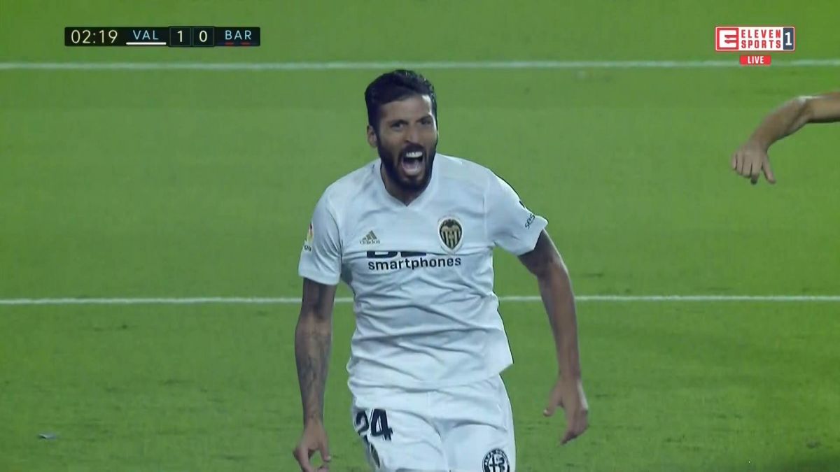 گل دقیقه یک والنسیا به بارسلونا