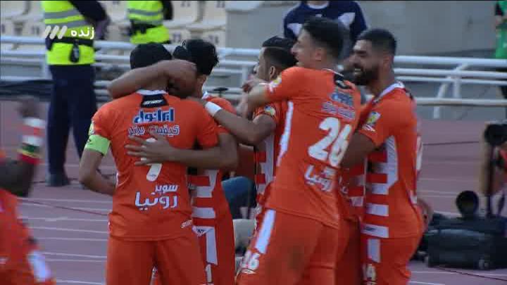 گل اول سایپا به استقلال (علی دشتی)