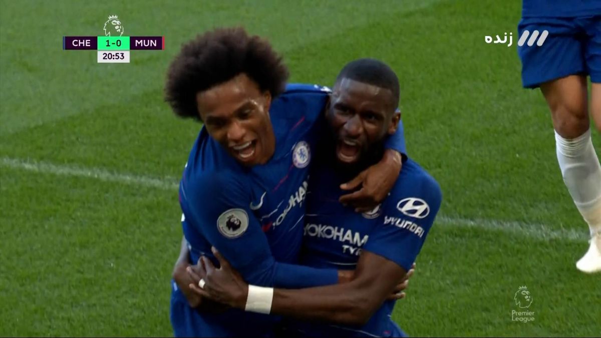 گل اول منچستریونایتد به چلسی (مارسیال)