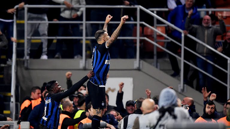 گل دقیقه 92 اینتر به آث میلان توسط ایکاردی