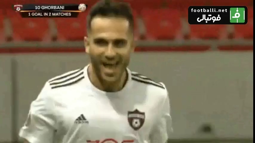 گلزنی علی قربانی مقابل دینامو زاگرب در لیگ اروپا