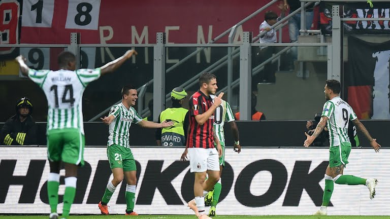 خلاصه لیگ اروپا: آث میلان 1-2 بتیس