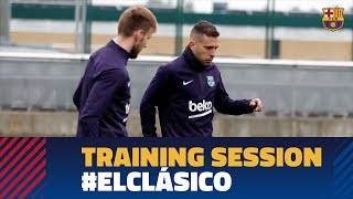 آخرین تمرین بارسلونا پیش از بازی با رئال مادرید