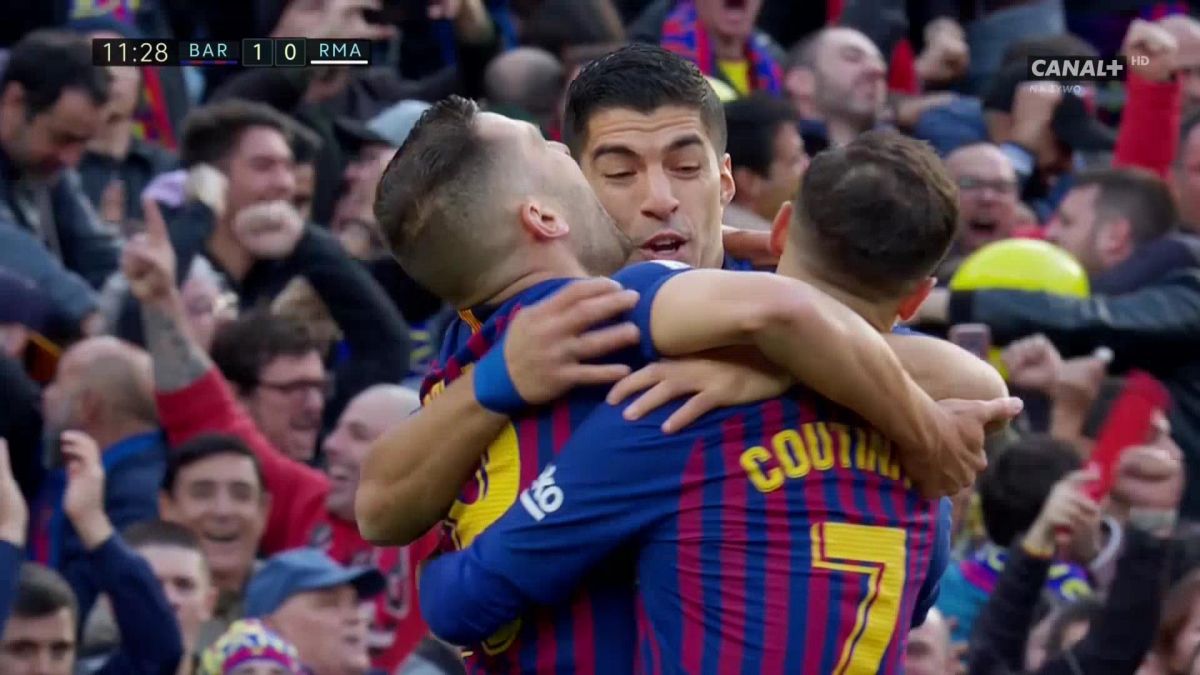 گل اول بارسلونا به رئال مادرید (کوتینیو)