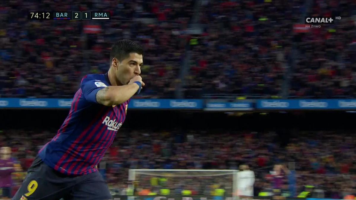 گل سوم بارسلونا به رئال مادرید (سوارز)