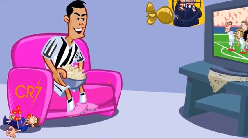 انیمیشن طنز بازی بارسلونا 5-1 رئال با حضور رونالدو