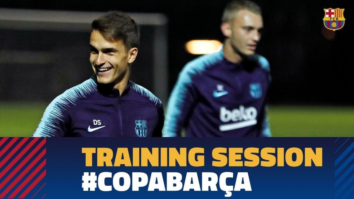 آخرین تمرین بارسلونا پیش از بازی مقابل لئونسا