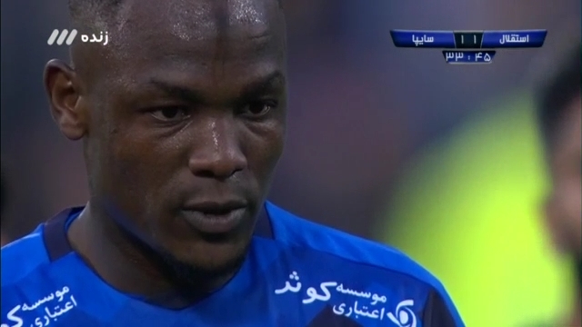 گل دوم استقلال به سایپا (گرو / پنالتی/ اخراج مدافع سایپا)