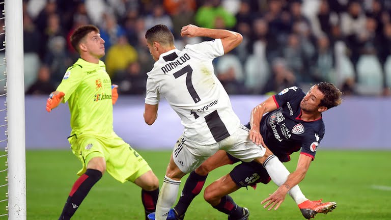 عملکرد رونالدو مقابل کالیاری