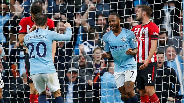 خلاصه بازی منچسترسیتی 6-1 ساوتهمپتون