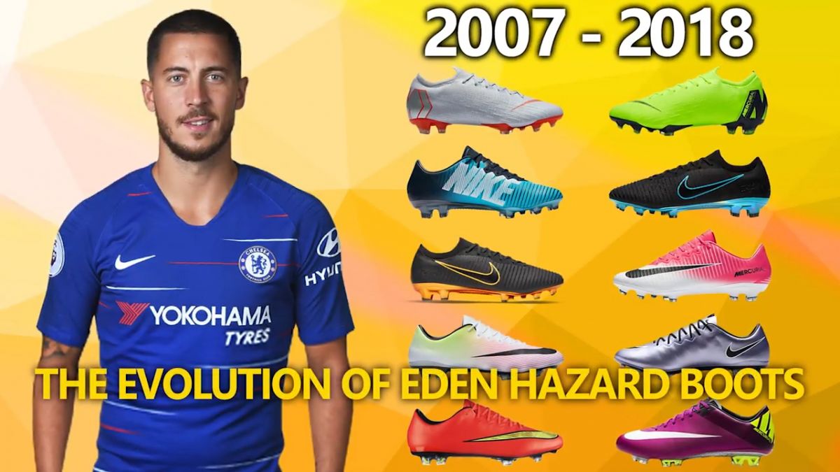 تمام کفش های ادن هازارد از سال 2007 تا 2018