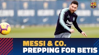 تمرین امروز بارسلونا با گل های لیونل مسی (17 آبان)