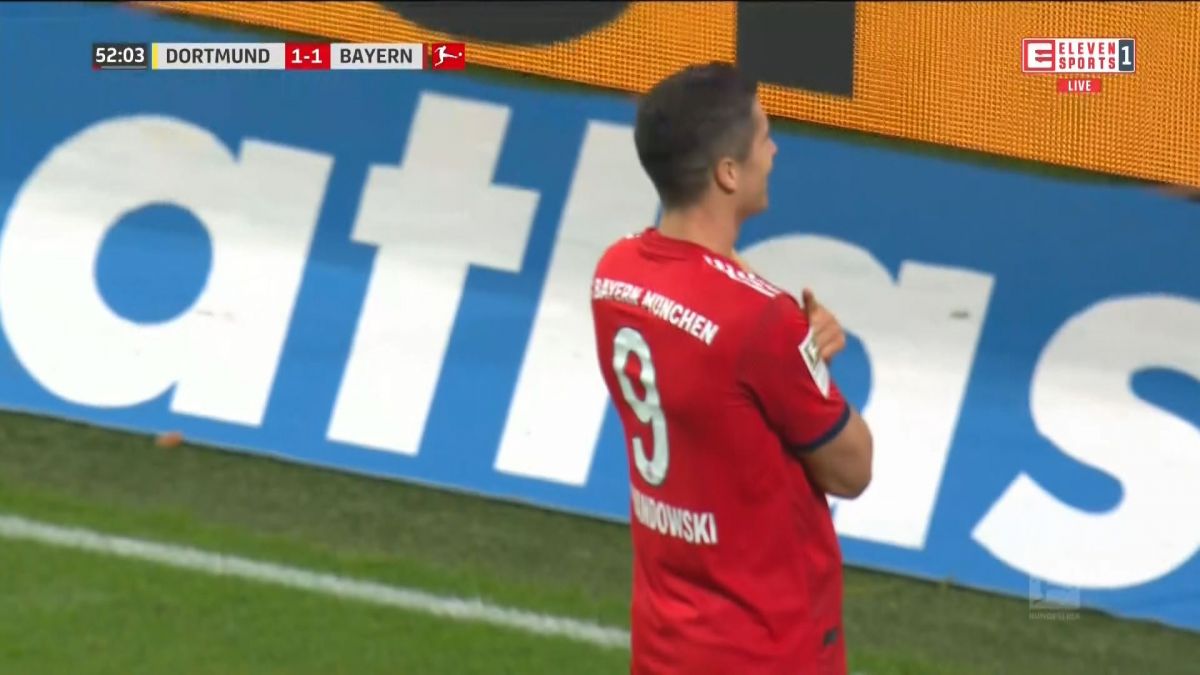 گل دوم بایرن مونیخ به دورتموند (دبل لواندوفسکی)