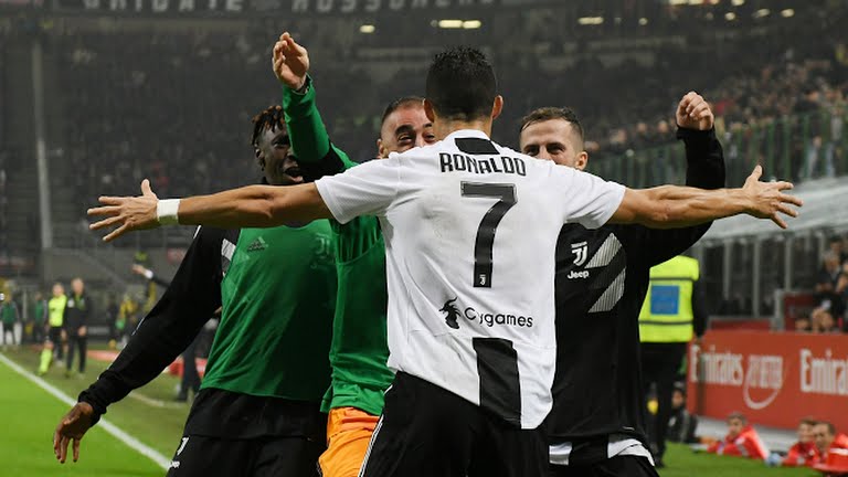 گل دوم یوونتوس به میلان (رونالدو)