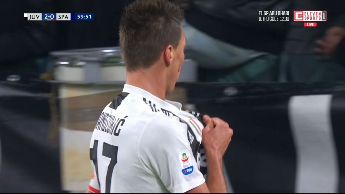 گل دوم یوونتوس به اسپال (مانژوکیچ)