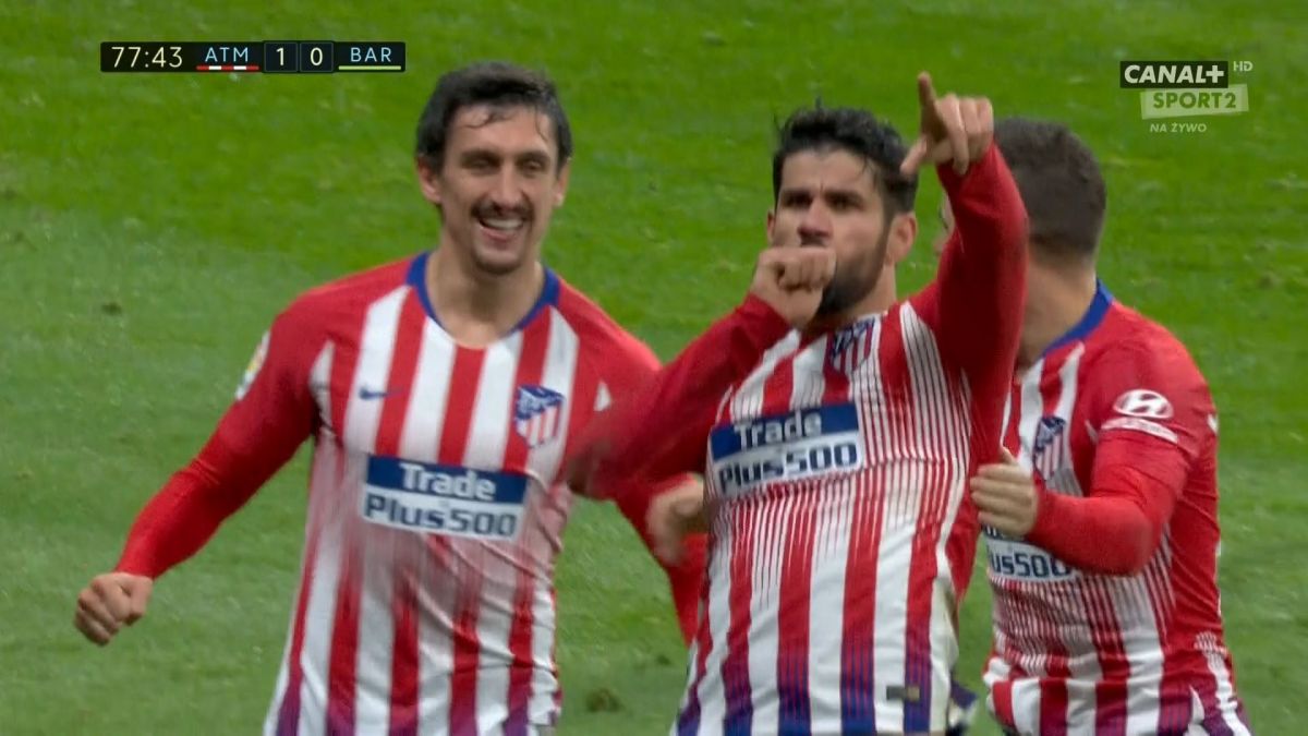گل اول اتلتیکو مادرید به بارسلونا (دیگو کاستا)
