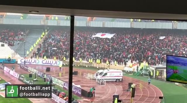 اختصاصی/ پرچم ژاپن در دست هواداران تراکتورسازی در آزادی