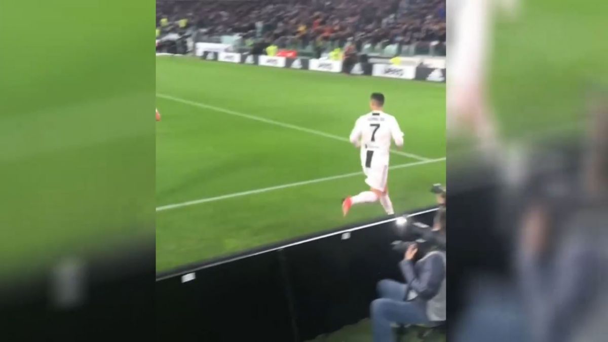 گل رونالدو به اسپال از زاویه دوربین هواداران