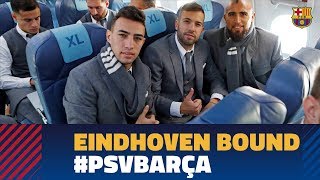 سفر بازیکنان بارسلونا به هلند برای بازی با آیندهوون