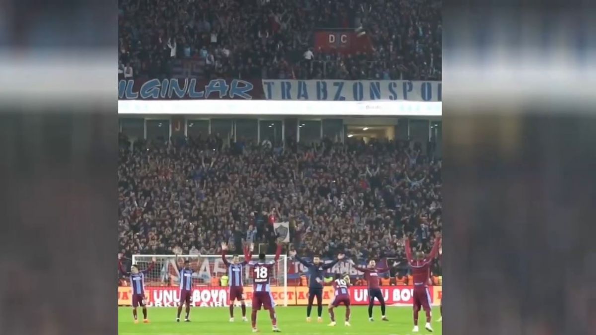 شادی منحصر به فرد و جالب بازیکنان ترابزون با هواداران