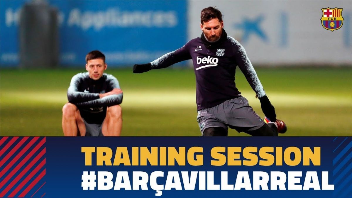 آخرین تمرین بارسلونا پیش از بازی مقابل ویارئال
