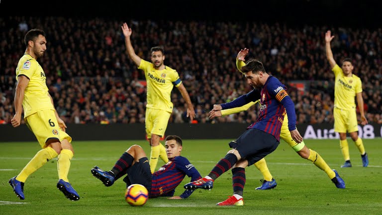 پاس گل دیدنی لیونل مسی مقابل ویارئال