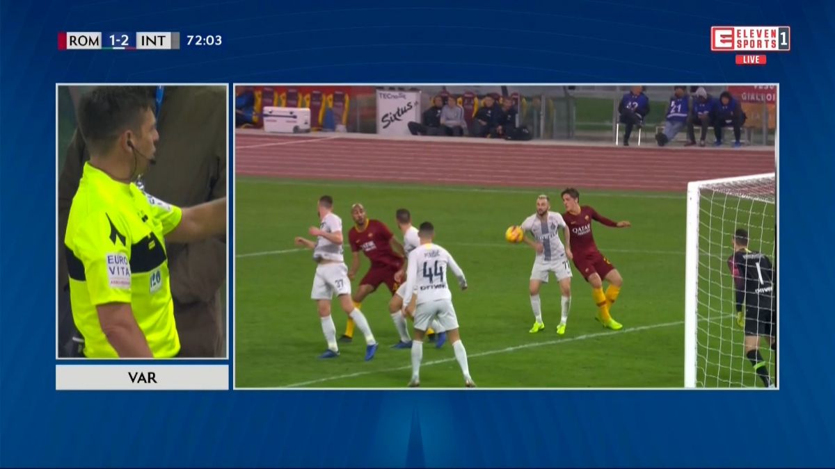 گل دوم آ اس رم به اینتر (کولاروف / با کمک VAR)