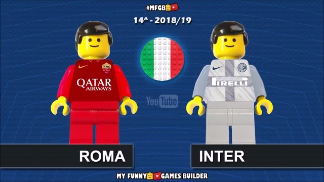 شبیه سازی بازی رم 2-2 اینتر با عروسک لگو