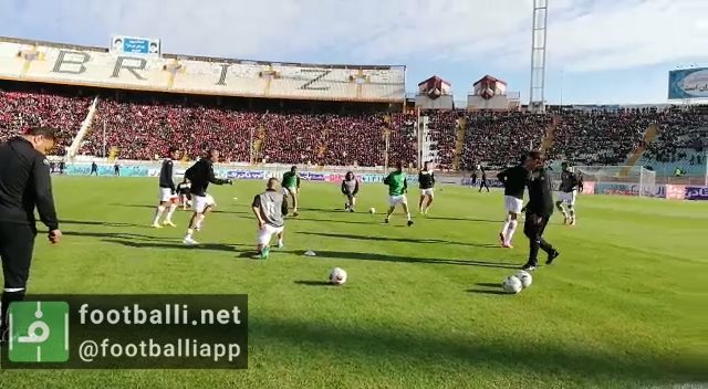 اختصاصی/ گرم کردن بازیکنان فولاد پیش از بازی مقابل تراکتورسازی