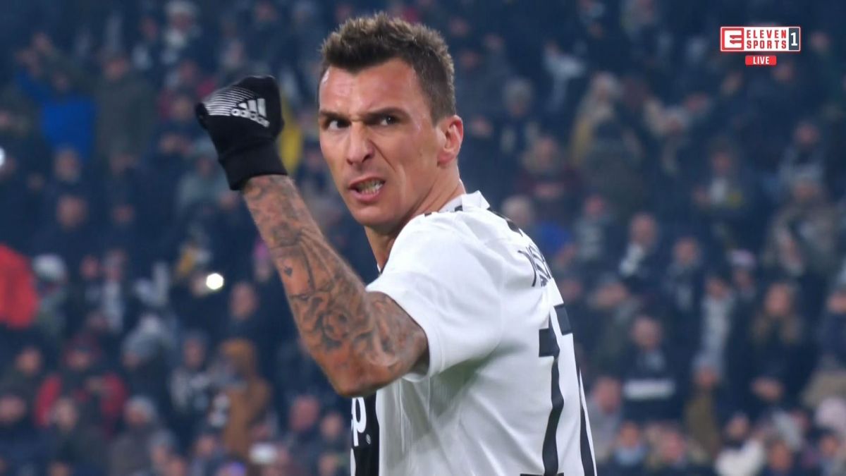 گل اول یوونتوس به آاس رم (مانژوکیچ)