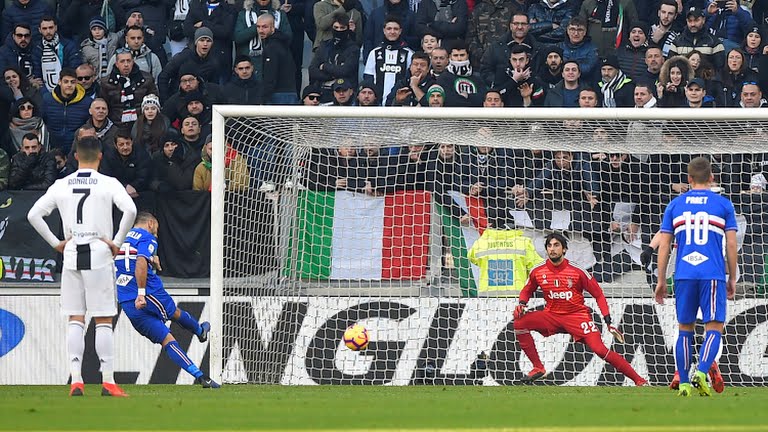 گل اول سمپدوریا به یوونتوس (کوالیارلا)