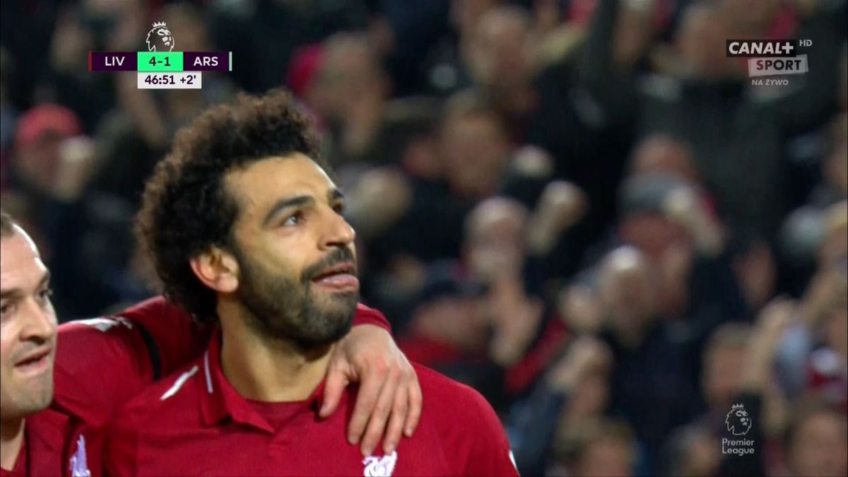 گل چهارم لیورپول به آرسنال (محمد صلاح)