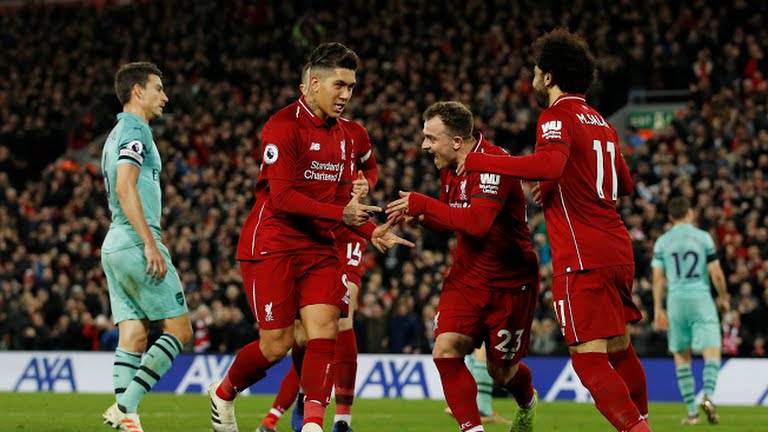 گل پنجم لیورپول به آرسنال (هت‌تریک فیرمینو)