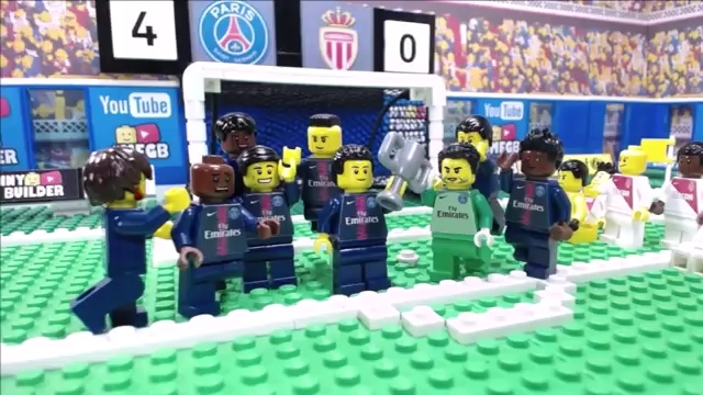 شبیه سازی بازی پاری سن ژرمن 4-0 موناکو با عروسک لگو