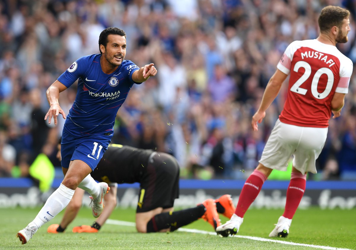 گل اول چلسی به آرسنال (پدرو)