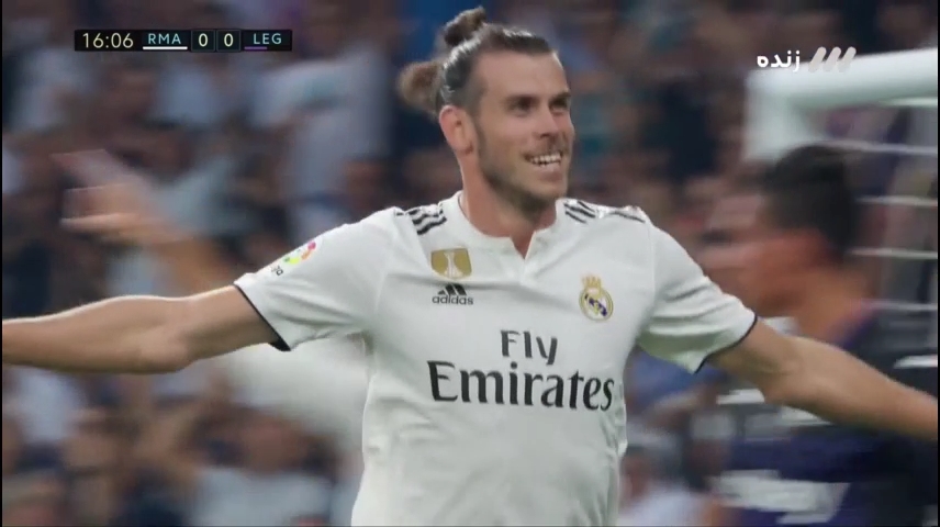 گلهای گرت بیل و کاریو در نیمه اول رئال مادرید 1-1 لگانس