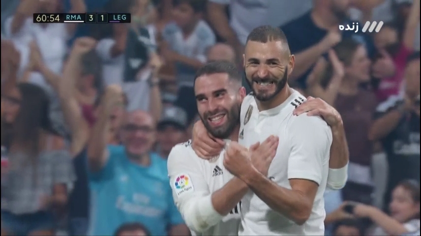 گل سوم رئال مادرید به لگانس (دبل بنزما)
