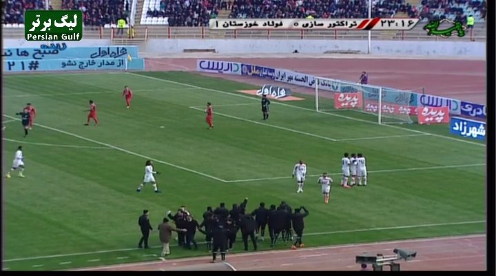 گل فولاد مقابل تراکتورسازی با ضدحمله سریع و فوق العاده