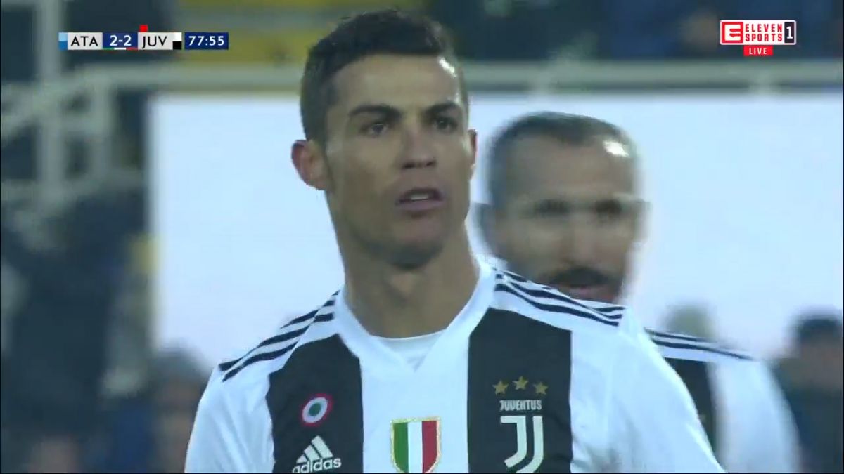 گل دوم یوونتوس به آتالانتا توسط رونالدو