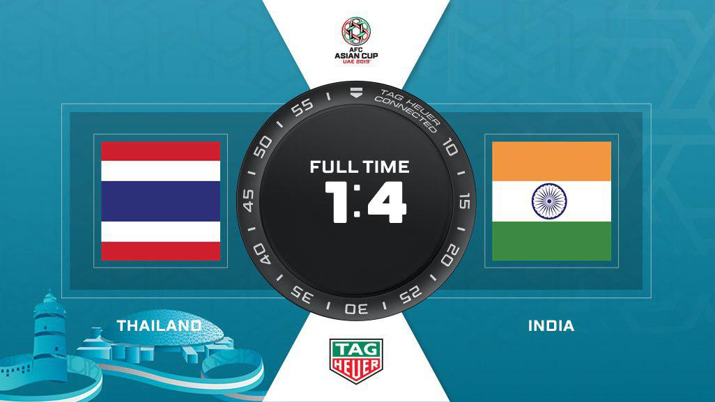 خلاصه بازی تایلند 1-4 هند