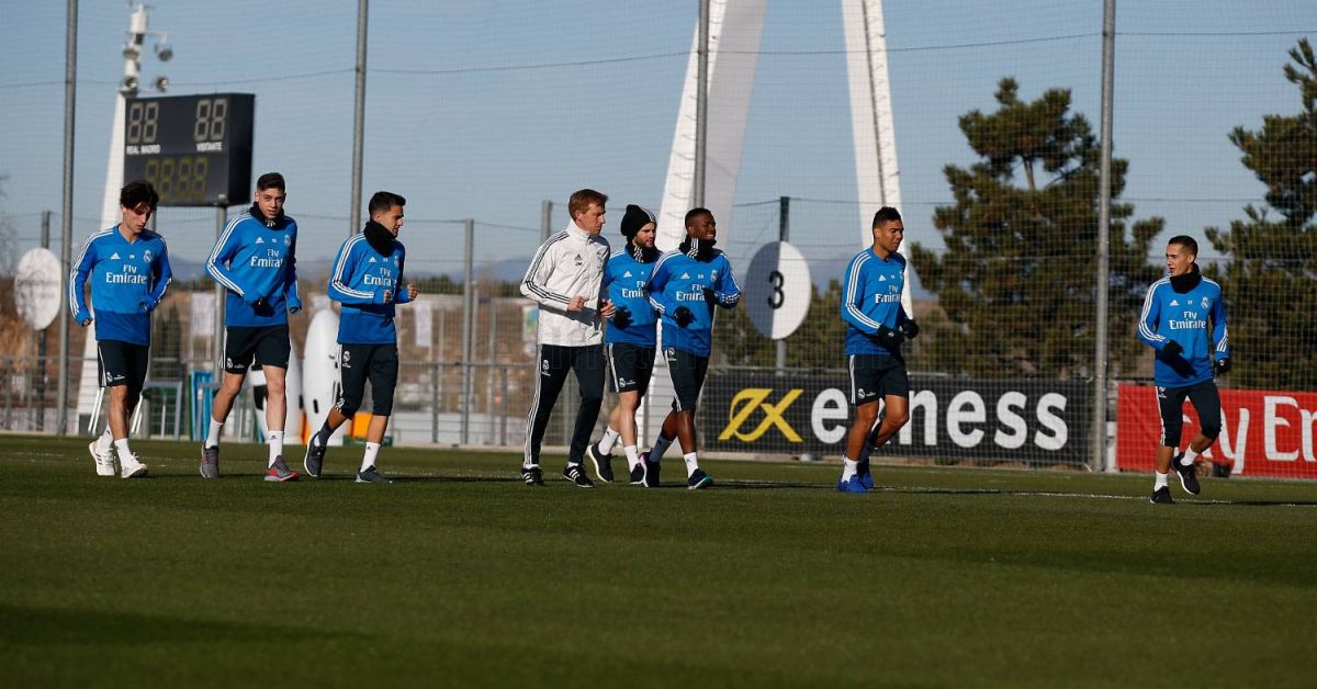 تمرین رئال مادرید پس از برتری مقابل لگانس