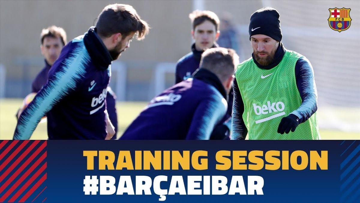 تمرین بارسلونا پس از شکست مقابل لوانته