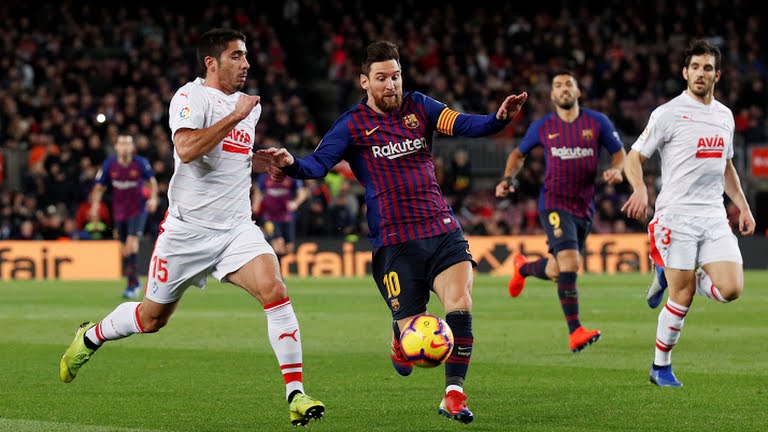 گل دوم بارسلونا به ایبار (مسی)