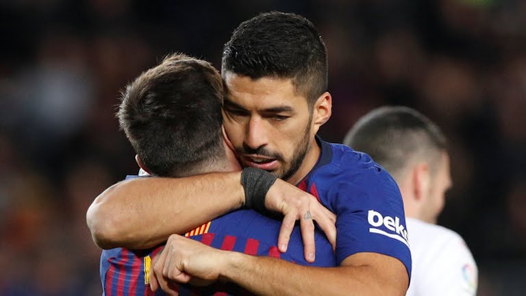 گل سوم بارسلونا به ایبار (دبل سوارز)