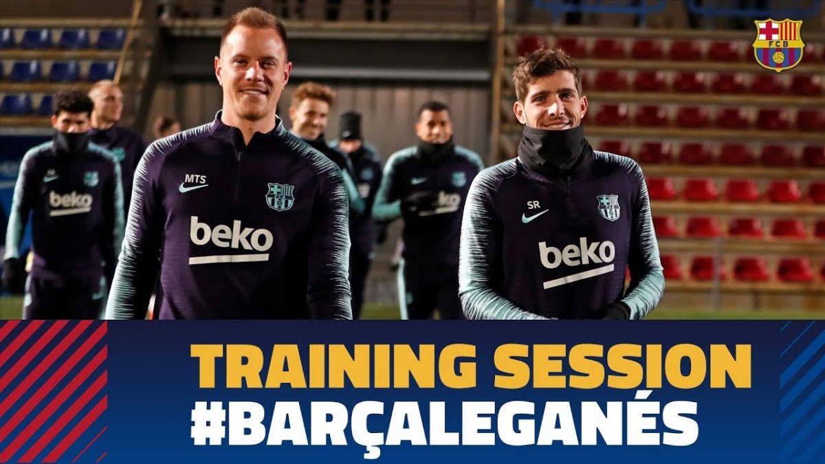 آخرین تمرین بارسلونا برای بازی مقابل لگانس
